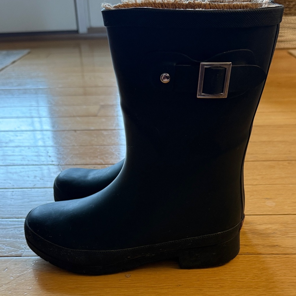 Chooka Black Winter / Rain Boots with Tan Lining - Picture 4 of 5